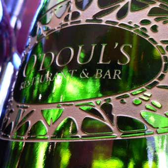 O'Doul's Identity etched glass